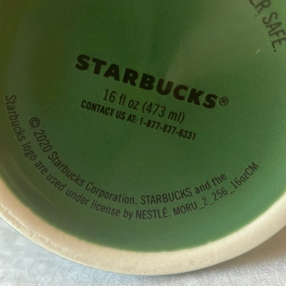 Starbucks: 2020 Green Ceramic Mug- Purple Tree Design- 16oz - Picture 2 of 16